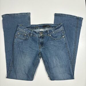 Dynamite Jade Women’s Jeans Size 28 Blue Bootcut Mid Rise Distressed Pockets